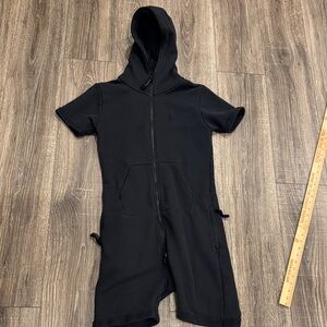 Onepiece Charcoal Hooded Jumpsuit